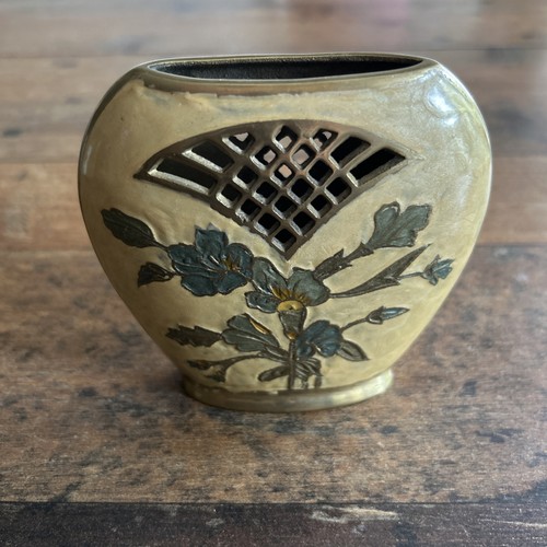 Messing emaile vase - messing,