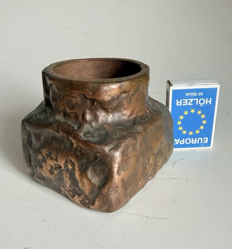 Brutalist bronze vase horst - vase,