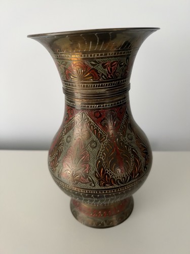 Messing vase 26cm hoch - vase,