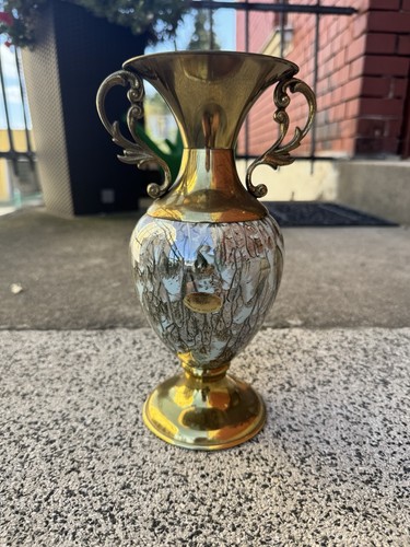 Messingvase made holland - in,
