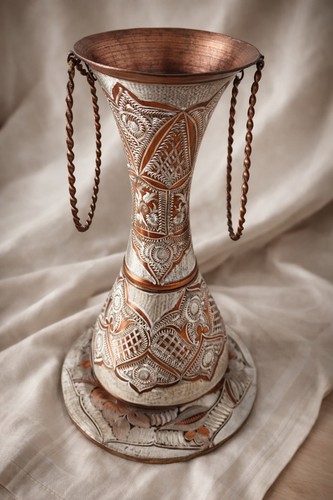 Kupfer vase handarbeit - kupfer,