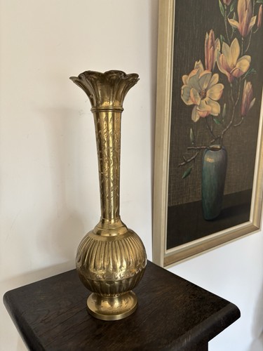 Vintage messingvase blumenvase - vintage,