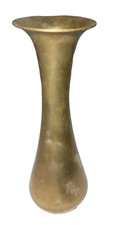 alte schmale Tischvase Messing