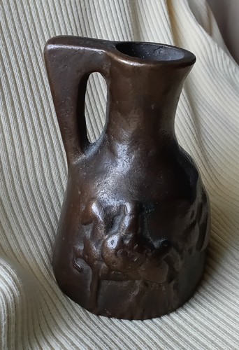 Schwere bronzevase krug mit - bronzevase,
