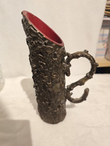 Vintage metallvase vase krug - metallvase,