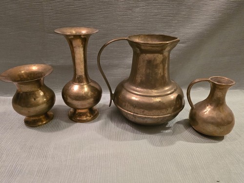 4er set vintage messing vasen - 4er,