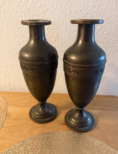 Vintage metallvasen - metallvasen, /