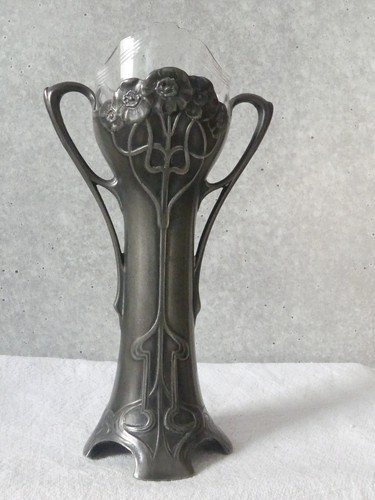 Zinn vase jugendstil - zinn,