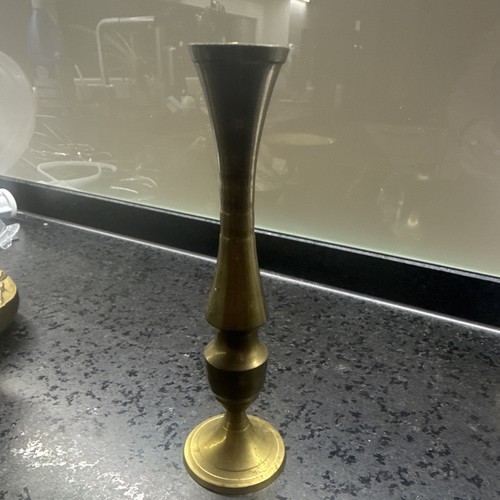 Messingvase schlank konisch