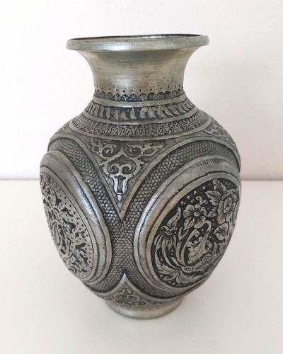 Orientalische vase mit - ,