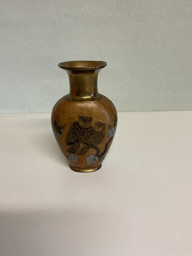 Alte vase messing mit motiv - alte,
