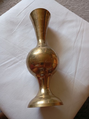 Messing vase vintage höhe - vase, vintage-höhe