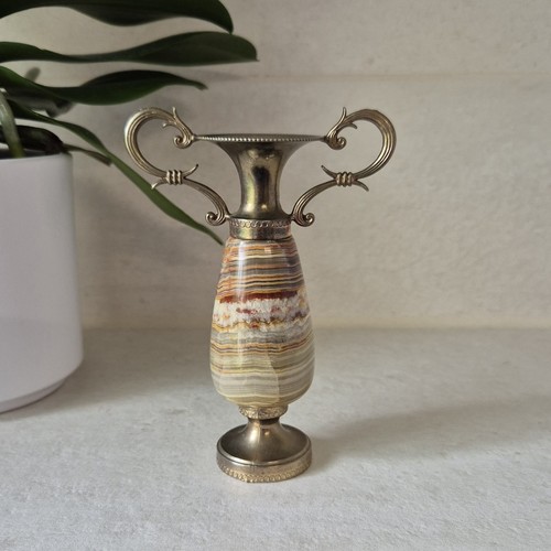 Kleine messingvase onyx - kleine, messingvase,