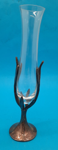 Jugendstil bronze messing glas - messing,