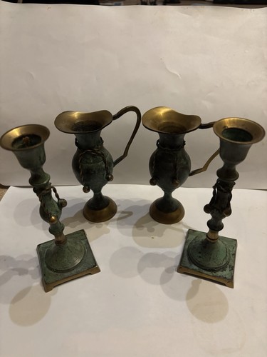 Vintage messing krug vase und - messing,