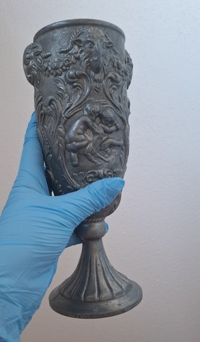 Vintage vase bzw tasse zinn - vase,