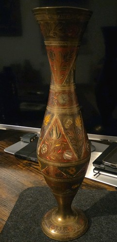 Handgearbeitete messing vase - handgearbeitete,