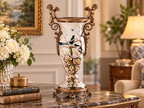 Vase aus porzellan bronze - porzellan, &