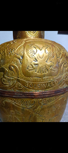 Antike messingvase bolsward - messingvase,