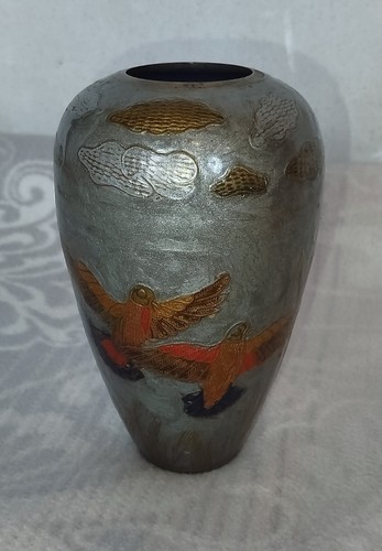 Goldene massive messing vase - messing,