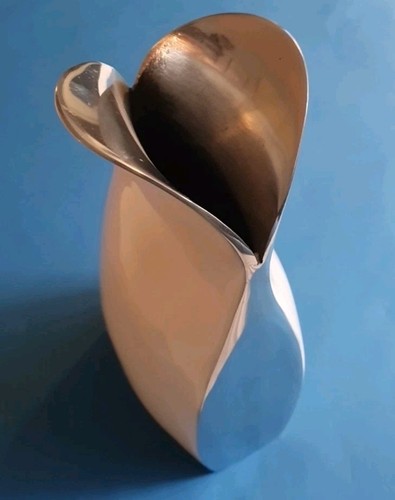 Vase chrom emailliert art deco - vase,
