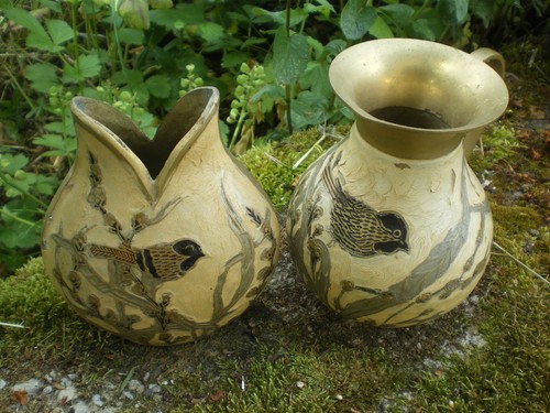 Henkelvase messing und - messing,