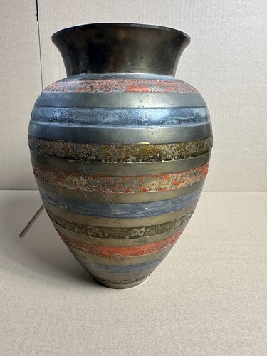Vintage vase mit streifen - mit,