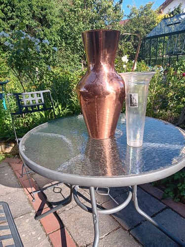 Kupfervase mit innenglas - kupfervase,