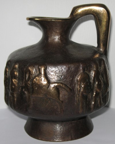 Massive vintage henkelvase aus - vintage-henkelvase,