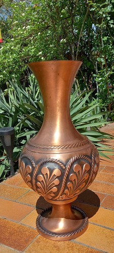 Kupfervase hoch mit - hoch,,