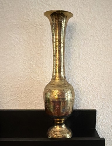 Messingfarbene metallvase aus - messingfarbene,